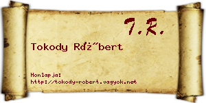 Tokody Róbert névjegykártya